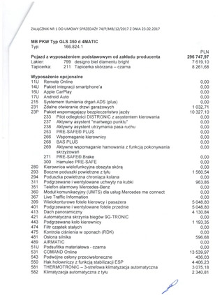 Mercedes-Benz GLS cena 210000 przebieg: 126200, rok produkcji 2017 z Pieńsk małe 277